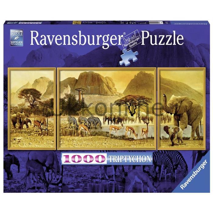 RAVENSBURGER 1000 PUZZ 3'LU 193752 AFRIKA GEZISI
