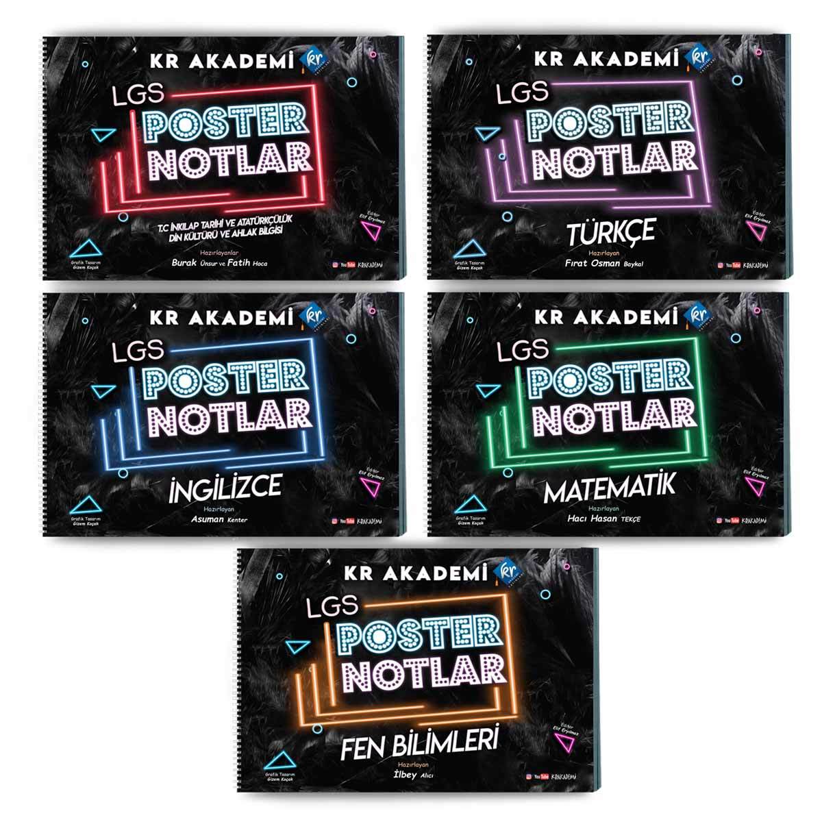 Kr Akademi LGS Poster Notlar Seti (5'li)