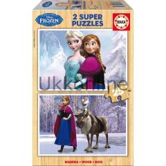 EDUCA COCUK PUZZLE AHSAP 2x25 16162 FROZEN