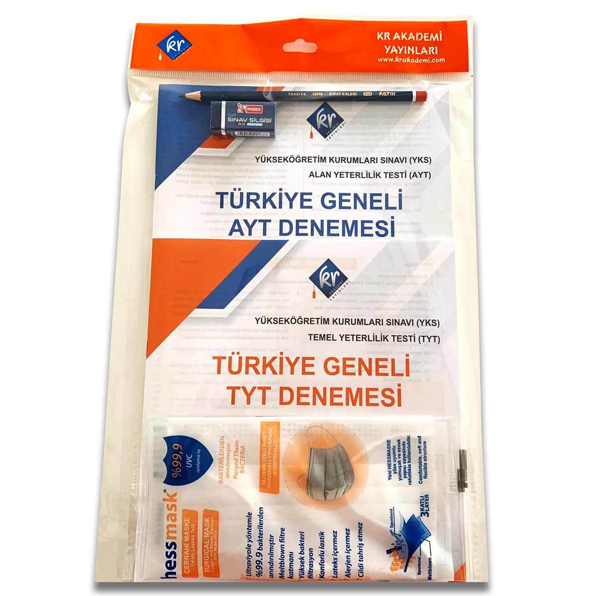 Kr Akademi TYT AYT Gerçek Sınav Seti (Optik, Kalem, Silgi, Maskeli Set)