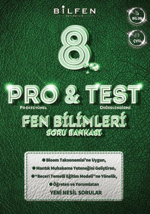 8. SINIF PRO&TEST FEN BİLİMLERİ SORU BANKASI