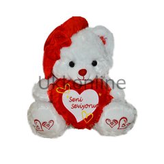 080389 PEL.KALPLİ AYI 35CM FİYONKLU
