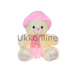 082550 YUM ŞAPKALI KAŞKOLLU AYI 40CM 2AST