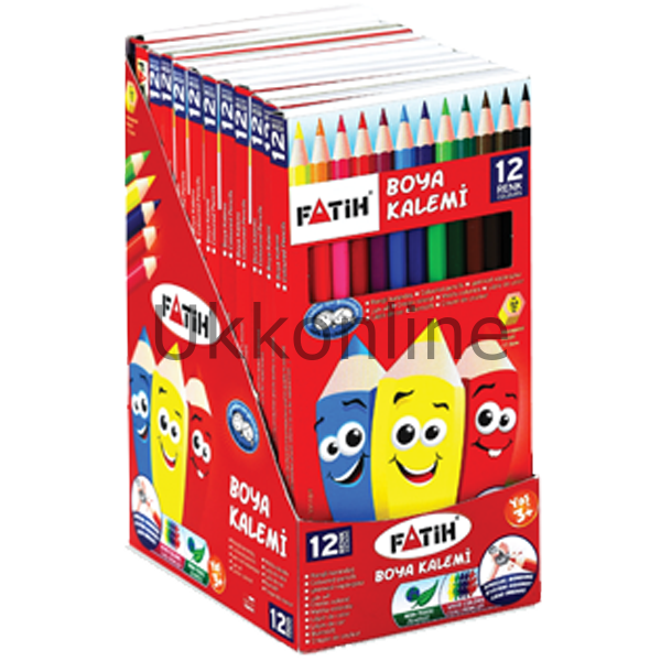 FATİH BOYA KALEMİ 12 RENK TAM BOY