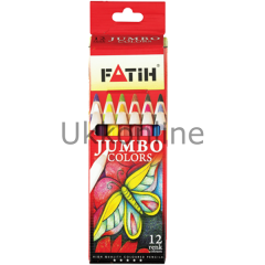 FATİH BOYA KALEMİ 12 RENK TAM BOY JUMBO