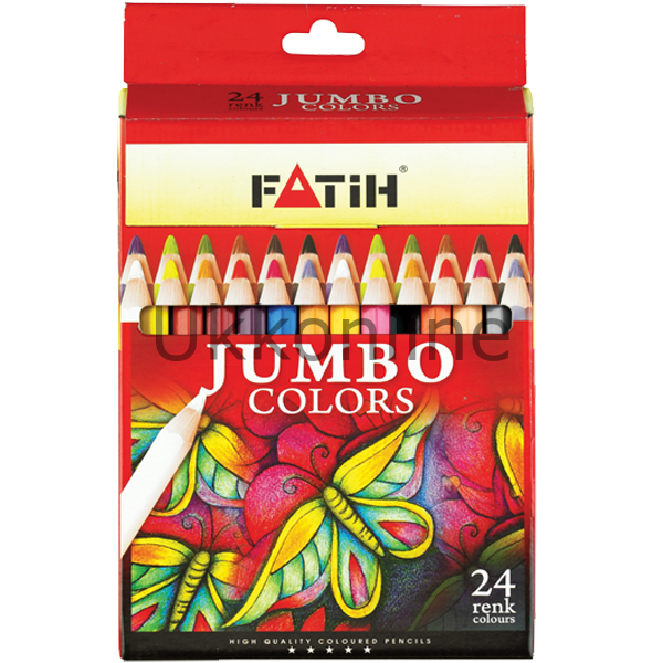 FATİH BOYA KALEMİ 24 RENK TAM BOY JUMBO