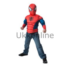 02748 Sun/Kos. SPIDERMAN GÖĞÜS KASKLI T-SHIRT ve MASKE/Standart Beden