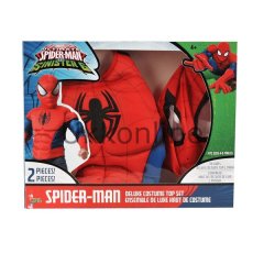 02748 Sun/Kos. SPIDERMAN GÖĞÜS KASKLI T-SHIRT ve MASKE/Standart Beden