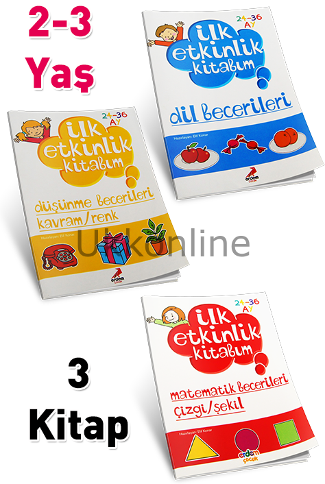 2-3 Yaş İlk Etkinlik Kitabım Seti 3 Kitap Erdem Yayınları