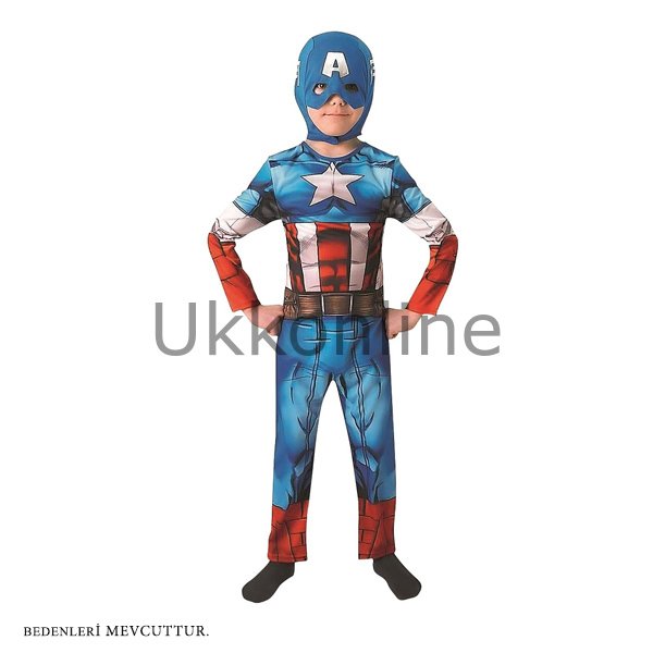 03142 Sun/Kos/S KAPTAN AMERİKA KLASİK KOSTÜM /Small Beden