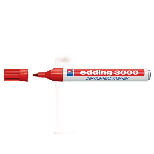 EDDİNG PERMANENT MARKÖR E-3000 KIRMIZI