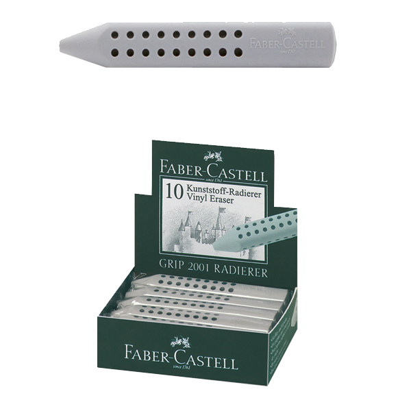 FABER SİLGİ GRİP 2001 GRİ ÜÇGEN 10 LU