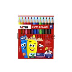 FATİH BOYA KALEMİ 12 RENK YARIM BOY