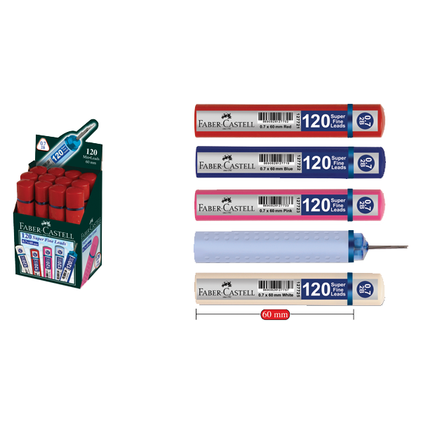 FABER MİN GRİP 0,7 2B 60mm 120 Lİ KIRMIZI