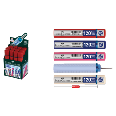 FABER MİN GRİP 0,7 2B 60mm 120 Lİ KIRMIZI