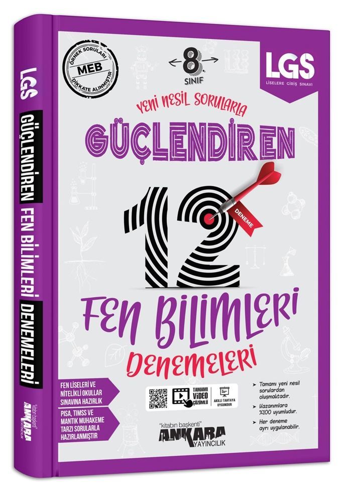 8. Sınıf LGS Fen Bilimleri Güçlendiren 12 Deneme