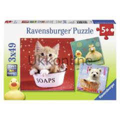 RAVENSBURGER COCUK 3x49 PUZZLE 092482 KOMIK HAYVANLA