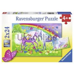 RAVENSBURGER COCUK 2x24 PUZZLE 091935 GOKKUSAGI ATLA