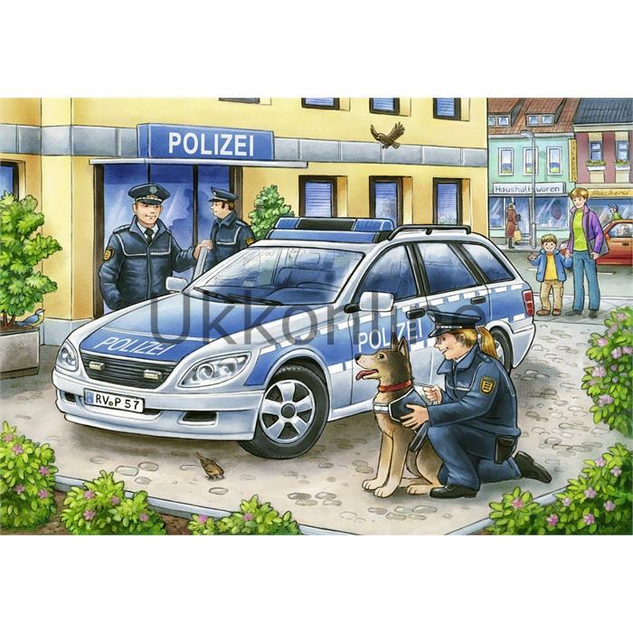 RAVENSBURGER COCUK 2x12 PUZZLE 075744 POLIS ITFAIYE