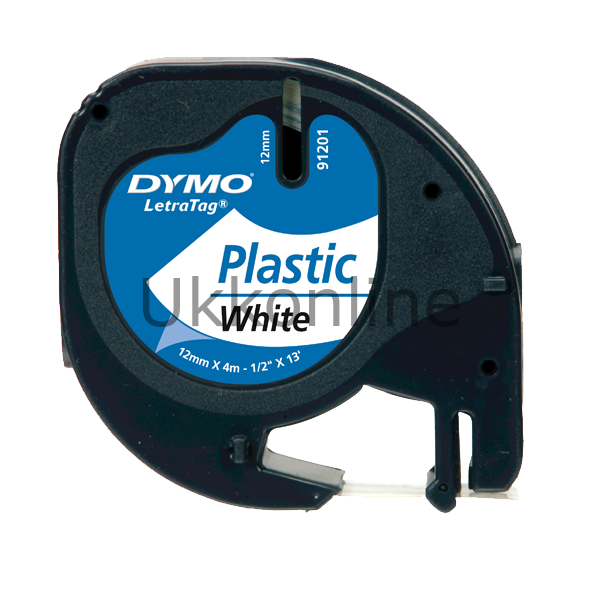 DYMO LETRATAG PLASTİK ŞERİT 12-4Mt  BEYAZ 91201