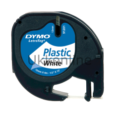 DYMO LETRATAG PLASTİK ŞERİT 12-4Mt  BEYAZ 91201