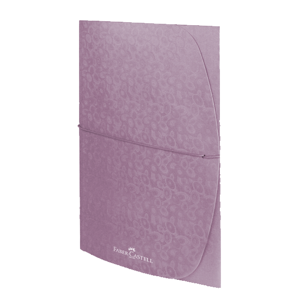 FABER LASTİKLİ DOSYA DESENLİ METALİK MOR