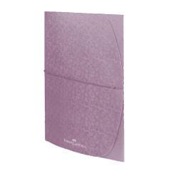 FABER LASTİKLİ DOSYA DESENLİ METALİK MOR