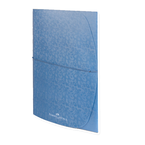 FABER LASTİKLİ DOSYA DESENLİ METALİK MAVİ