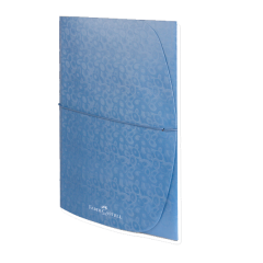 FABER LASTİKLİ DOSYA DESENLİ METALİK MAVİ