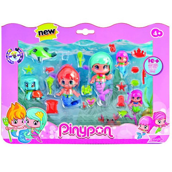 9348 PINYPON SEVİMLİ DENİZ KIZI 6LI FİGÜR /Adel 7013480000