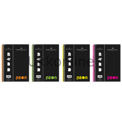 FABER OKUL DEFTERİ NEON SPR PP KPK A4 80YP ÇİZGİLİ