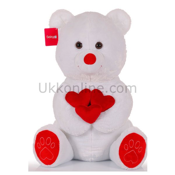 1011E KALPLİ SEVİMLİ AYI 65 CM ECRU