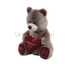 1028KK SEVİMLİ AYI 80CM KOYU KAHVE