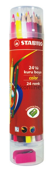 STABILO COLOR KURU BOYA  24LÜ PLASTİK TÜP