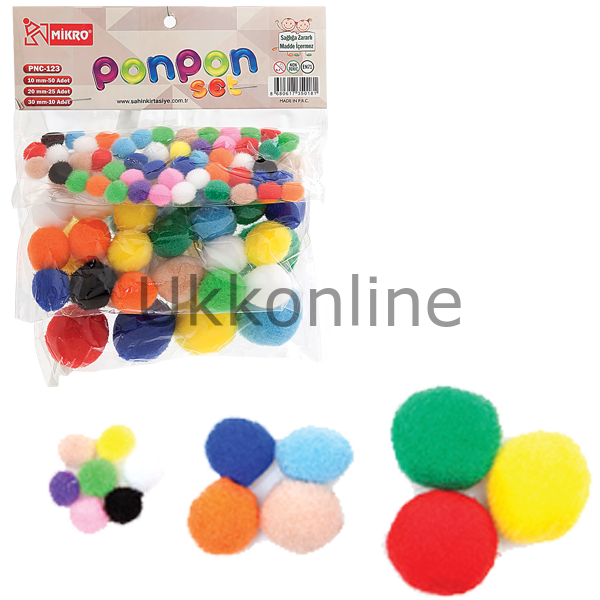 MİKRO PONPON SET 10-20-30mm PNC-123