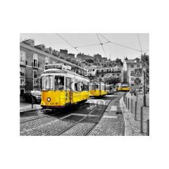 Pintoo Puzzle 500 Parça H1767 Lisbon Sarı Trenler