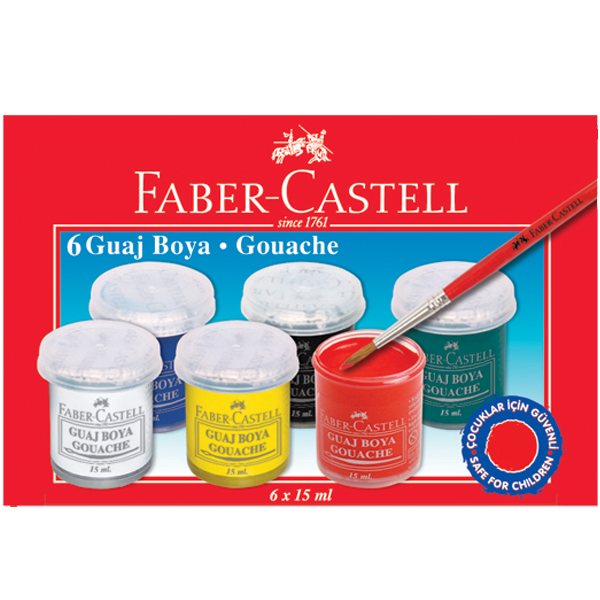 FABER GUAJ BOYA 6 RENK ŞİŞE