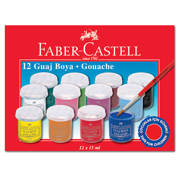 FABER GUAJ BOYA 12 RENK ŞİŞE