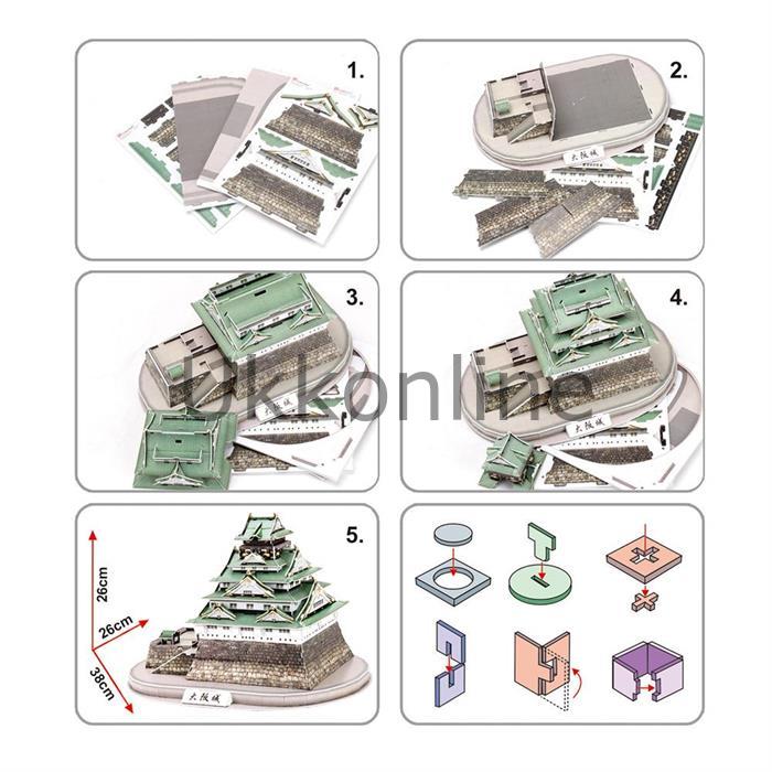 NECO 3D PUZZLE MC175H OSAKA KALESİ-JAPONYA