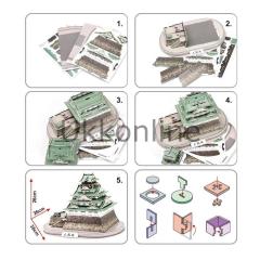 NECO 3D PUZZLE MC175H OSAKA KALESİ-JAPONYA