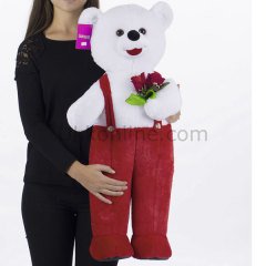 1075KR TULUMLU AYI AYAKTA 75CM KIRMIZI