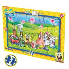 6860 SÜNGERBOB GROUP PICTURE 15pcs PUZZLE