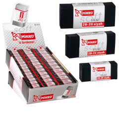 MİKRO SİLGİ SOFT SİYAH 148 Lİ 2B 20-24-30