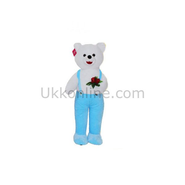 1076M ŞİRİN AYI (GÜLLÜ) 117CM MAVİ