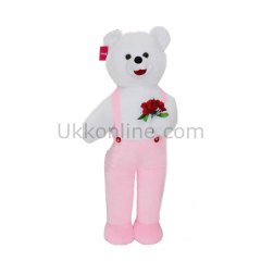 1076P ŞİRİN AYI (GÜLLÜ) 117CM PEMBE