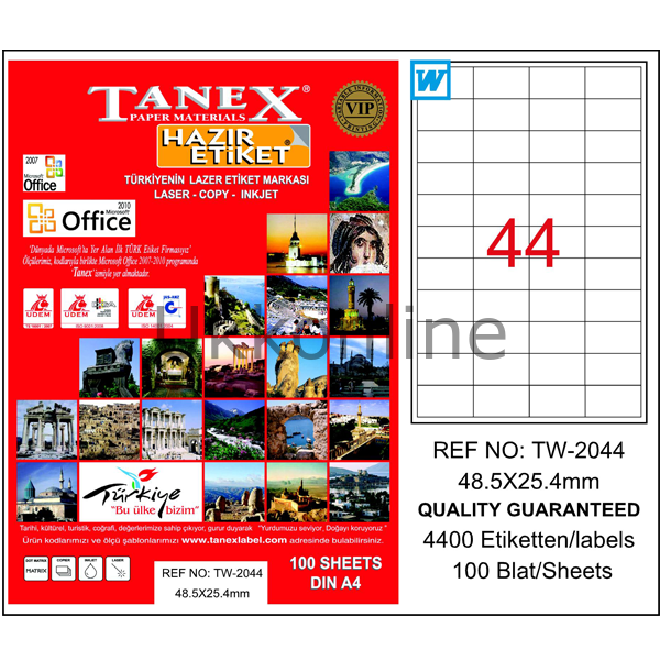 TANEX LAZER ETİKET 048-025 TW-2044