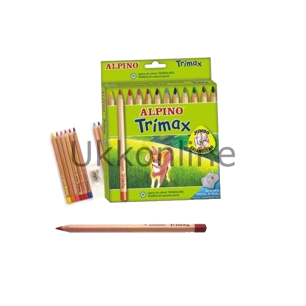 ALPİNO BOYA KALEMİ 12 RENK TRİMAX JUMBO