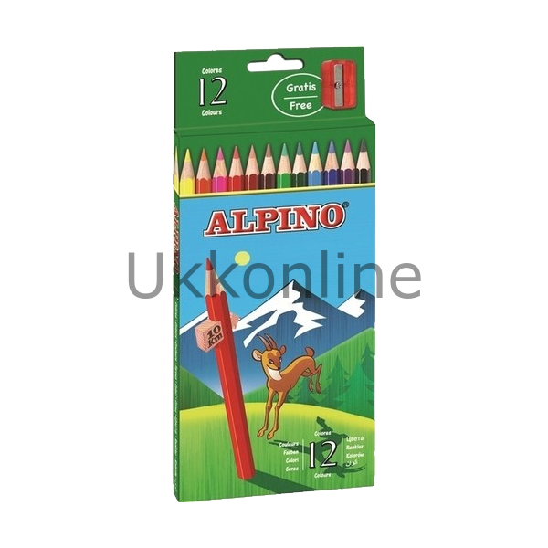 ALPİNO BOYA KALEMİ 12 RENK KLASİK UZUN