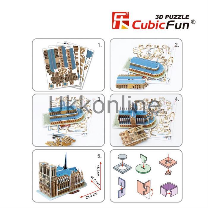 NECO 3D PUZZLE  C717 H NOTRE DAME KİLİSESİ-FRANSA