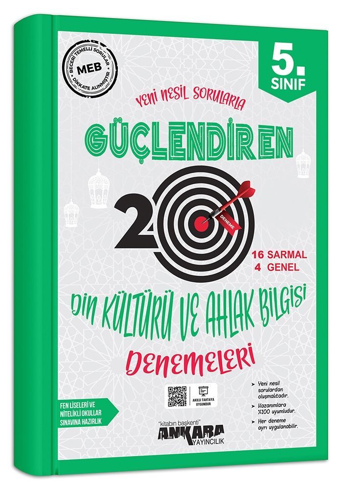 ANKARA YAYINCILIK 5.SINIF DİN KÜL. VE AHL BİL. GÜÇLENDİREN 20 DENEME